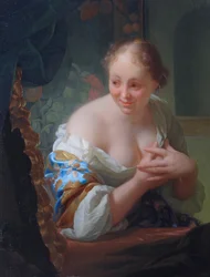 Jeune femme devant un miroir